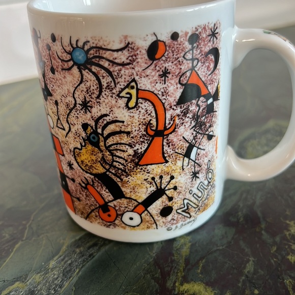 Vintage D Burrows Miro artist coffee cup rare cup modern artist abstract artwork - Picture 3 of 7
